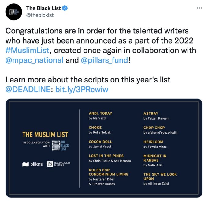 Black List Muslim List Tweet